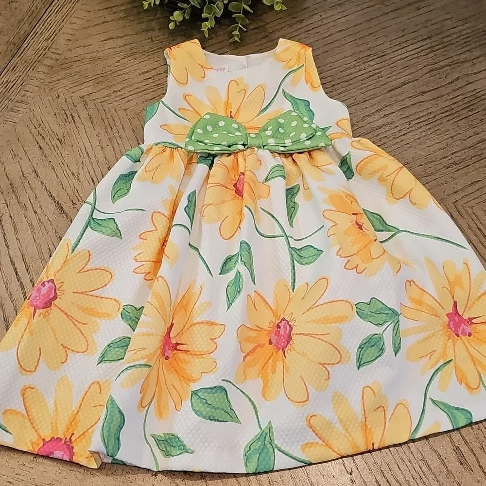Floral Sunflower Dress Size 5 Bonnie Jean